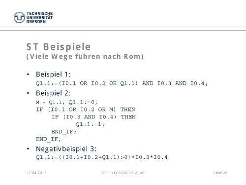 IEC 61131 - Fakultät Elektrotechnik und Informationstechnik