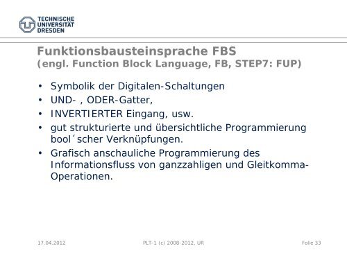 IEC 61131 - Fakultät Elektrotechnik und Informationstechnik