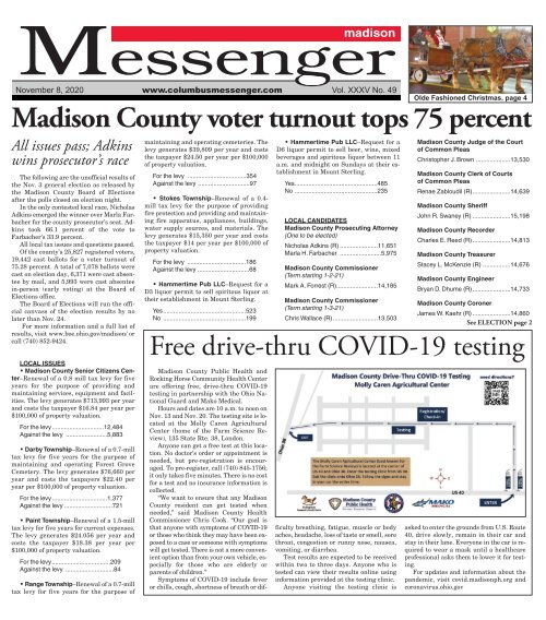 Madison Messenger - November 8th, 2020