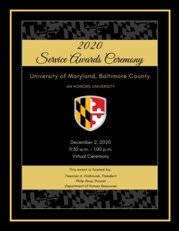 2020 UMBC Service Awards Program Book