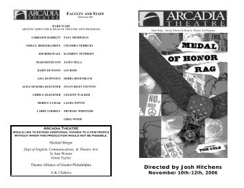 Directed by Josh Hitchens - Arcadia University