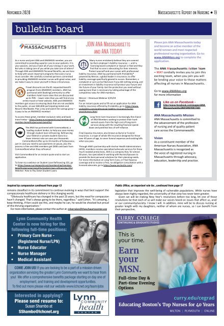 Massachusetts Report on Nursing - December 2020