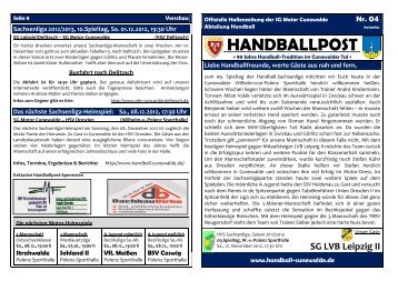 HANDBALLPOST - SG Motor Cunewalde Handball