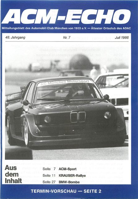 echo-1986-07 - ACM Automobilclub München von 1903 e. V.