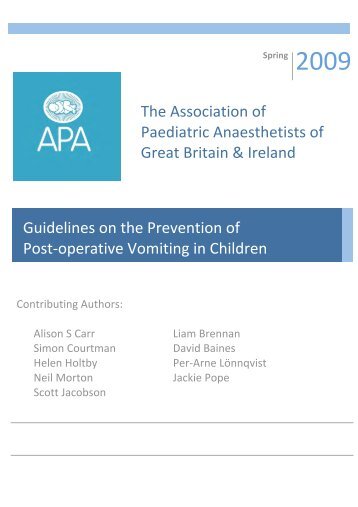 Final APA POV Guidelines ASC 01 09 - Association of Paediatric ...