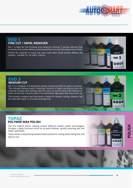 Autosmart Compounds + Buff Pads Guide