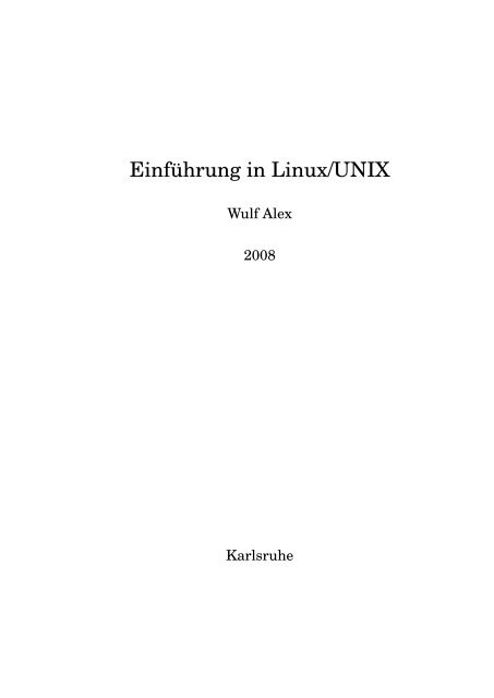 Einführung in Linux/UNIX - Abklex