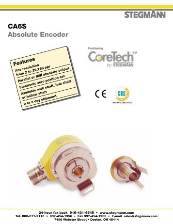 CA6S Absolute Encoder - Sick