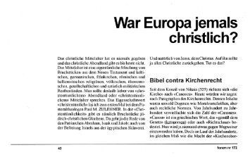 War Europa jemals christlich? - Forum