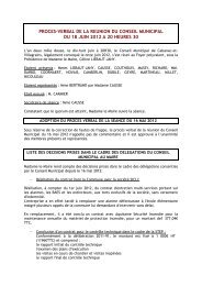 proces-verbal de la reunion du conseil municipal - Mairie de ...