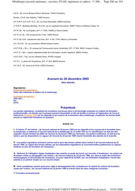 La convention (accords nationaux) - CFDT