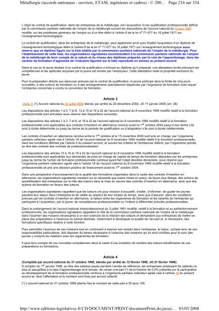 La convention (accords nationaux) - CFDT