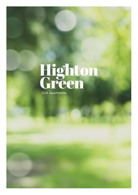 Highton Green SDA Apartments Booklet
