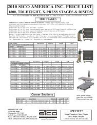 2010 sico america inc. price list