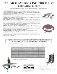 2011 SICO AMERICA INC. PRICE LIST