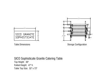 Room Service and Catering Table Dimension Model (1) - Sico Inc.