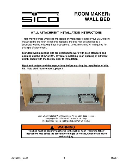 ROOM MAKER® WALL BED - Sico Wallbeds