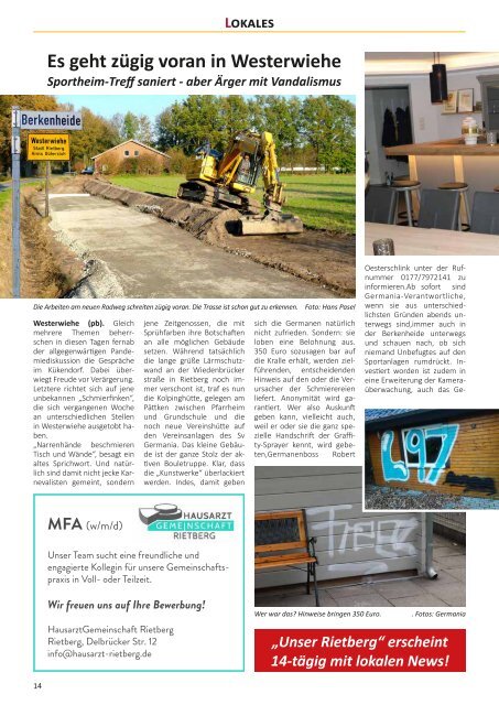 Unser Rietberg Ausgabe 17 vom 18. November 2020