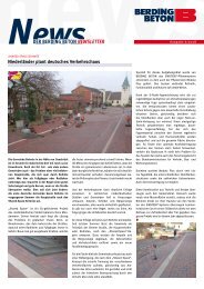 News DER BERDING BETON NEWSLETTER - Berding Beton GmbH