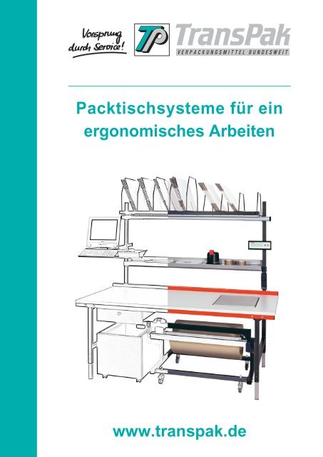 Broschüre Packtische