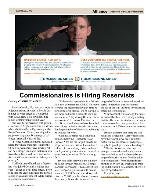 promoting the value of reservists