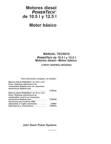 Motores diesel de 10.5 l y 12.5 l Motor ba´sico