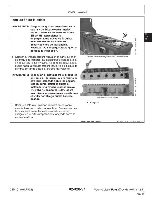 Motores diesel de 10.5 l y 12.5 l Motor ba´sico