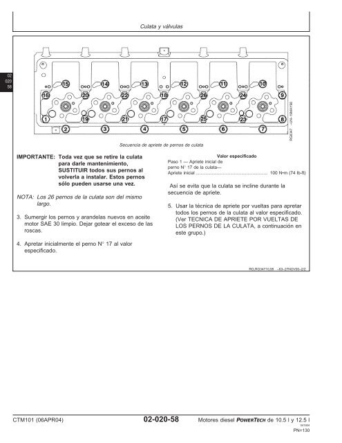 Motores diesel de 10.5 l y 12.5 l Motor ba´sico