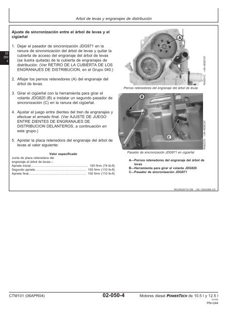 Motores diesel de 10.5 l y 12.5 l Motor ba´sico