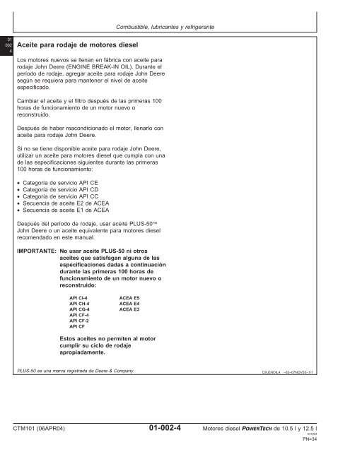 Motores diesel de 10.5 l y 12.5 l Motor ba´sico