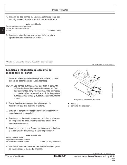 Motores diesel de 10.5 l y 12.5 l Motor ba´sico