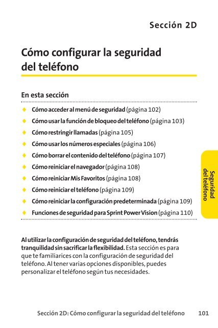 Guía para usuarios del teléfono - Sprint Support