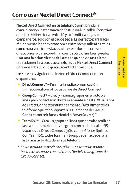 Guía para usuarios del teléfono - Sprint Support