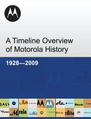 A Timeline Overview of Motorola History - sicom