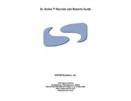 SL Series™ Records and Reports Guide - SICOM Systems, Inc.