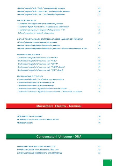 Componenti per l' illuminazione (pdf) - Sicom