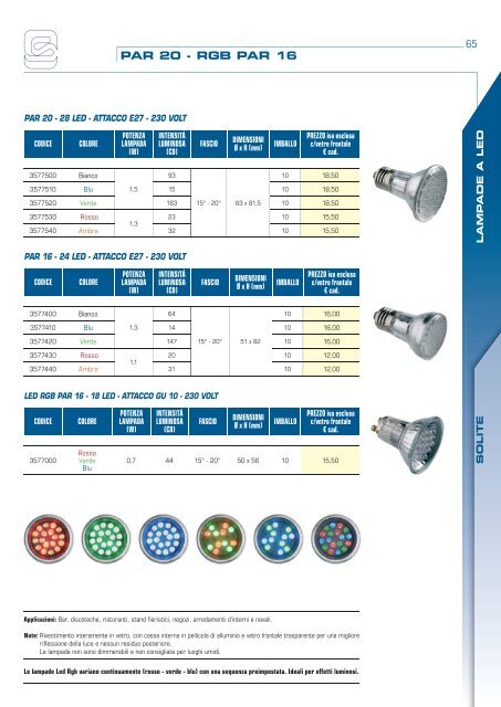 lampade a led solite - Sicom