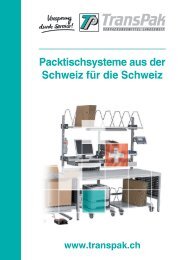 Broschüre Packtische Schweiz