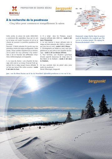 Proposition de Course 12.2020 – À la recherche de la poudreuse