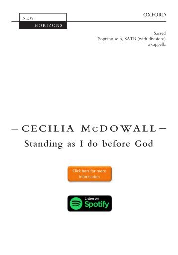 Cecilia McDowall Standing as I do before God 
