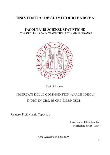 Fasolo Elisa - Università degli Studi di Padova