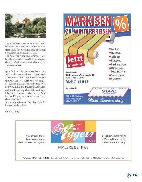 Winter 2010 Zeitung der - Wohnungsbau-Genossenschaft Kiel-Ost eG