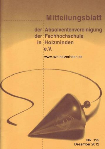 Heft Nr. 195 (Dezember 2012) - AVH-Holzminden