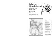 Lainecker Gemeindebrief - Epiphaniaskirche Bayreuth-Laineck