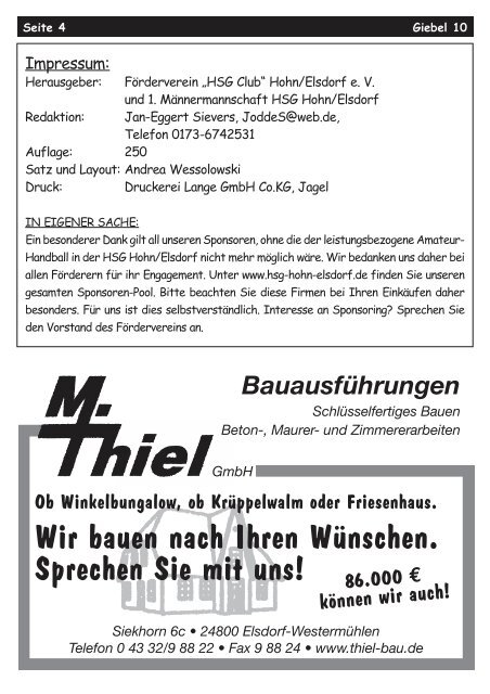 Giebel 10.qxd - HSG Hohn / Elsdorf