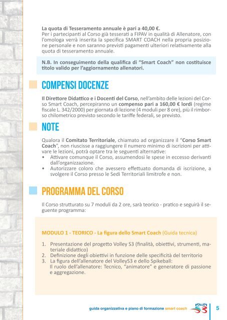 PROGRAMMA VS3 - CORSO SMART COACH