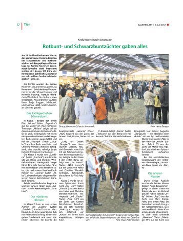 und Schwarzbuntzüchter gaben alles - Landwirtschaftskammer ...