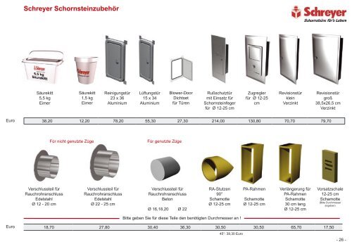 Preisliste 35 - Schornsteinwerk Schreyer GmbH