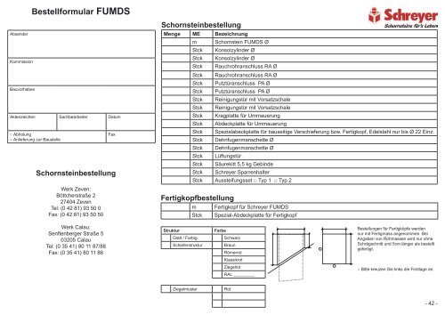 Preisliste 35 - Schornsteinwerk Schreyer GmbH