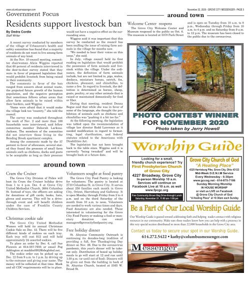 Grove City Messenger - November 22nd, 2020